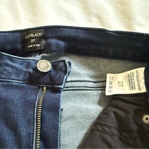Just Black Skinny Denim Jeans, Sz 27